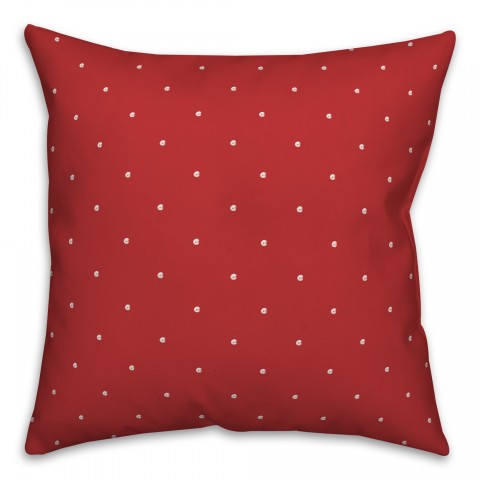Dots in Red Pillow