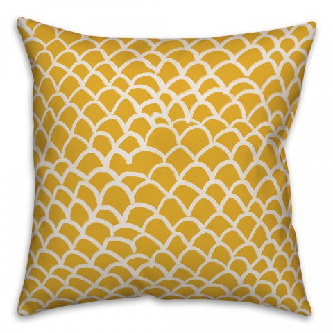 Drawn Scales in Yellow Pillow