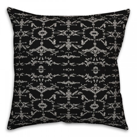 Faded Snakeskin in Black Pillow
