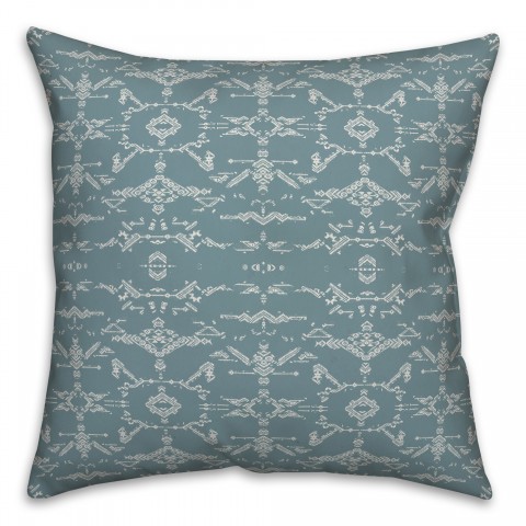 Faded Snakeskin in Blue Pillow