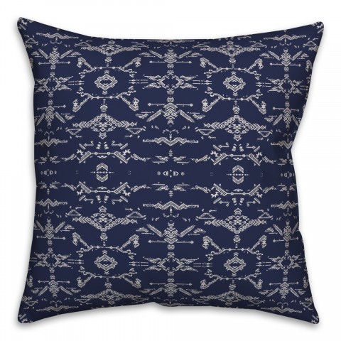 Faded Snakeskin in Blue Pillow