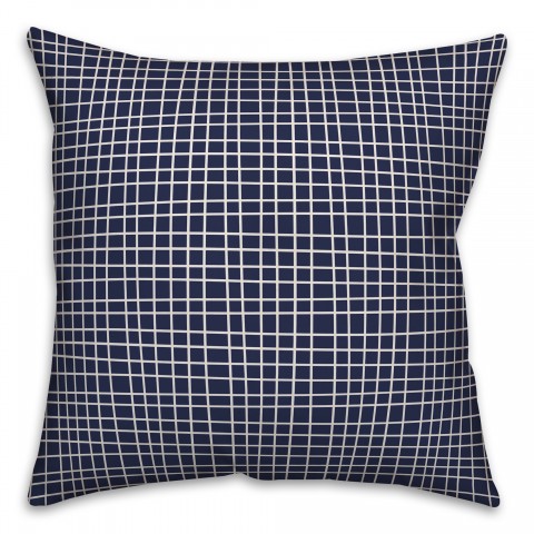 Boxes in Navy Pillow
