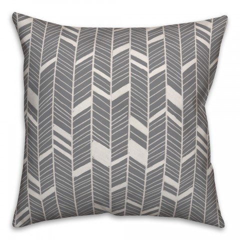 Chevron in Gray Pillow