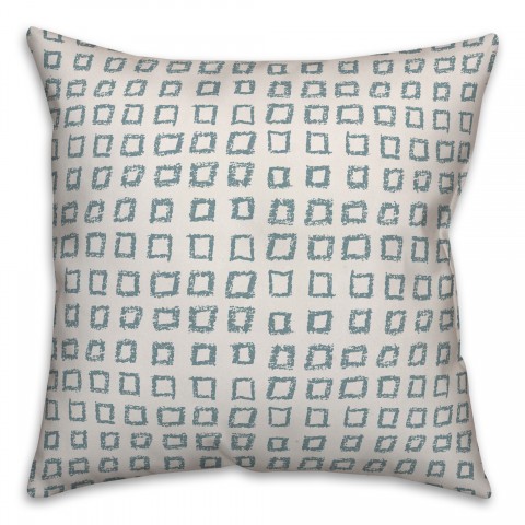 Squares in Blue Pillow