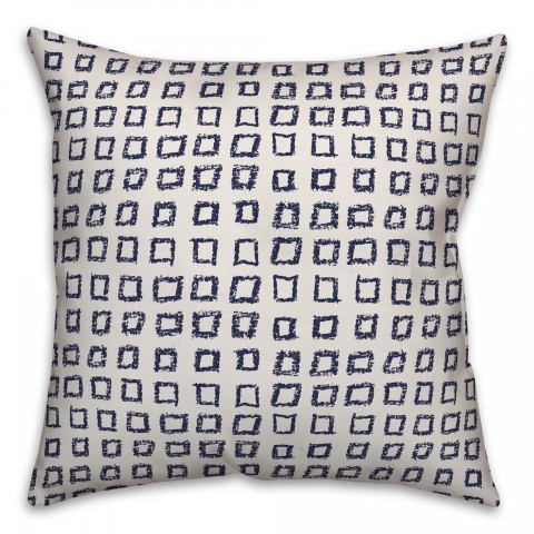 Squares in Blue Pillow