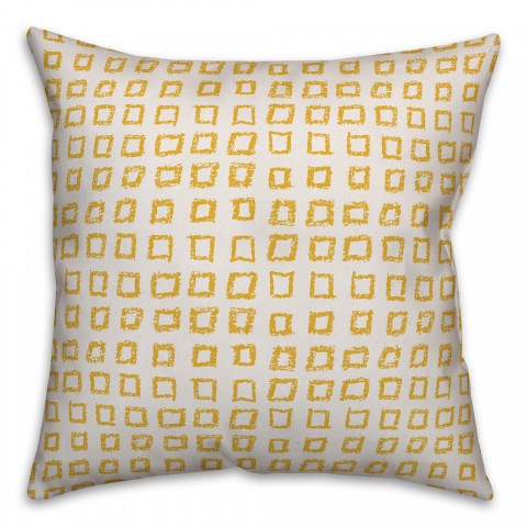 Squares in Yellow Pillow