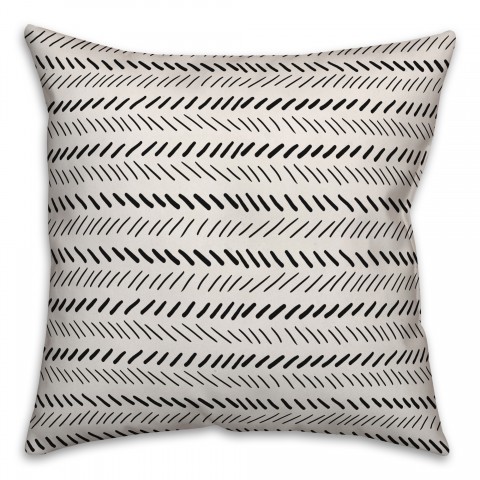 Hatches in Black Pillow