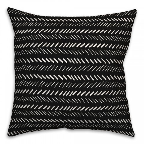 Hatches in Black Pillow