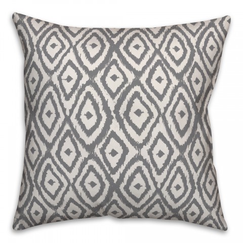 Ikat in Gray Pillow