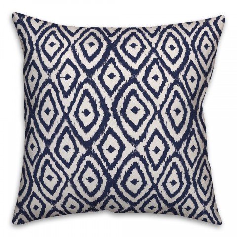 Ikat in Blue Pillow