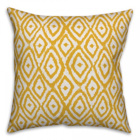 Ikat in Yellow Pillow