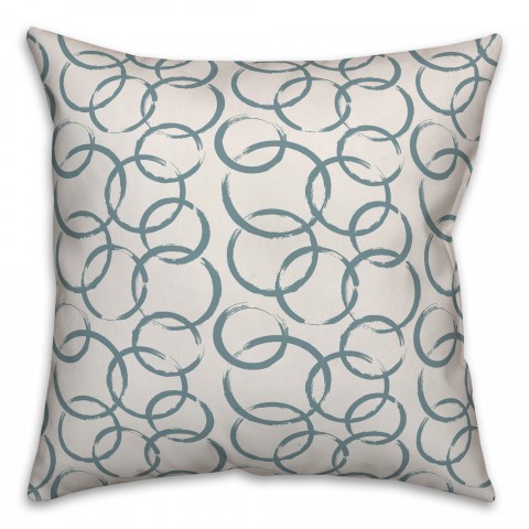 Ink Rings in Blue Pillow