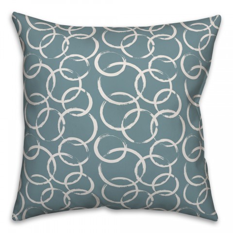 Ink Rings in Blue Pillow