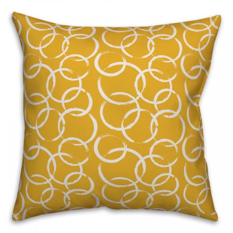 Ink Rings in Yellow Pillow