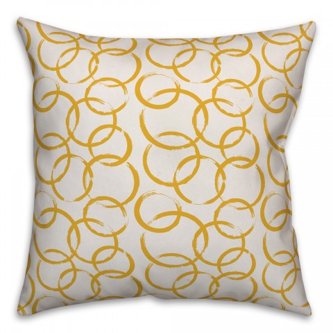 Ink Rings in Yellow Pillow