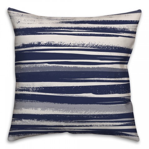 Ink Stripes in Blue Pillow