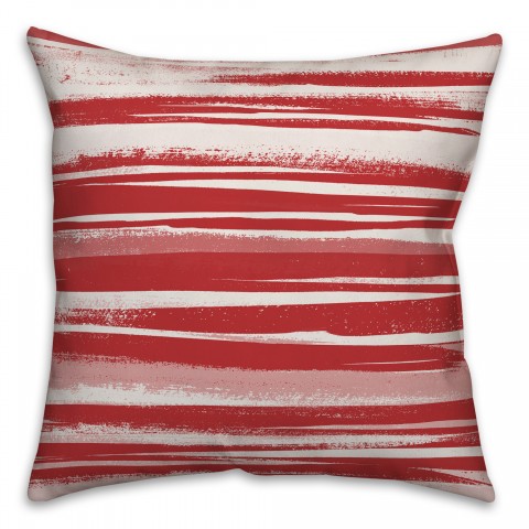 Ink Stripes in Red Pillow