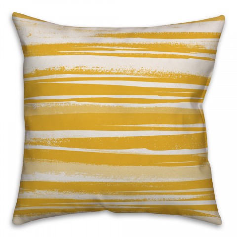 Ink Stripes in Yellow Pillow