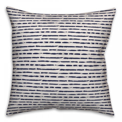 Ink Strokes in Blue Pillow