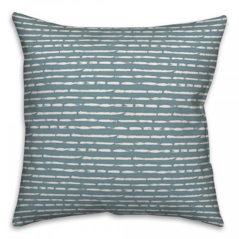 Ink Strokes in Blue Pillow