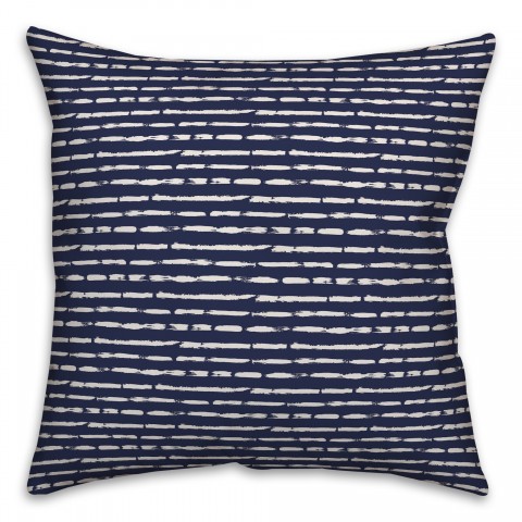 Ink Strokes in Blue Pillow