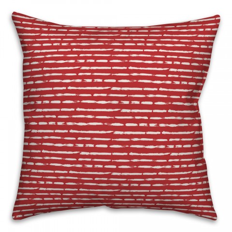 Ink Strokes in Red Pillow
