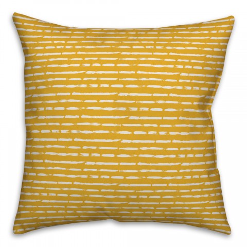 Ink Strokes in Yellow Pillow