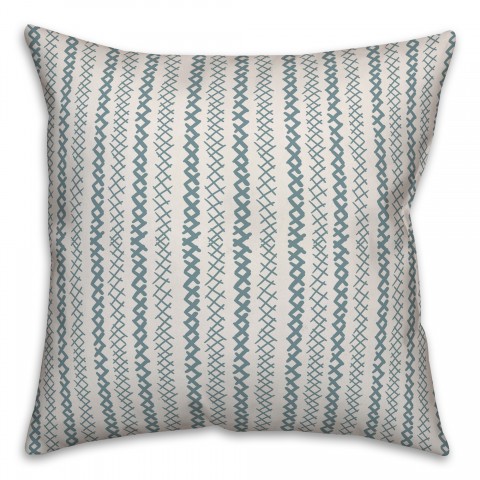 Cross Pattern in Blue Pillow