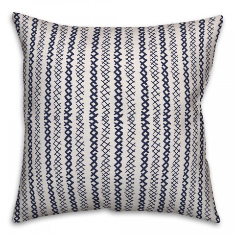 Cross Pattern in Blue Pillow