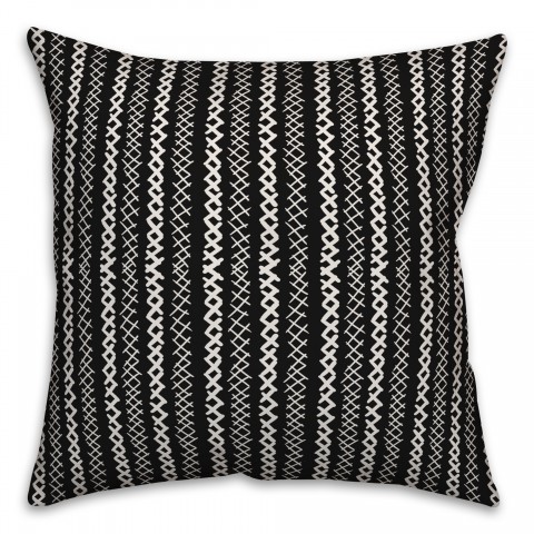 Cross Pattern in Black Pillow