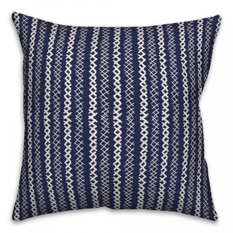 Cross Pattern in Blue Pillow