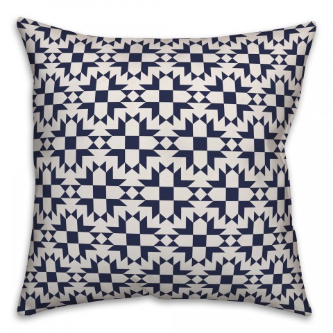 Modern Star in Blue Pillow