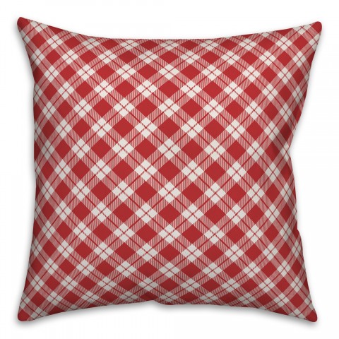 Plaid in Red Pillow