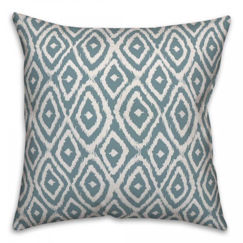 Ikat in Blue Pillow