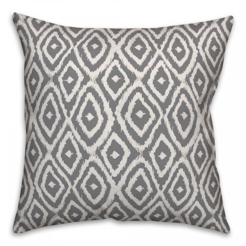 Ikat in Gray Pillow