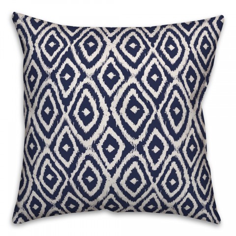 Ikat in Blue Pillow