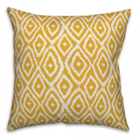 Ikat in Yellow Pillow