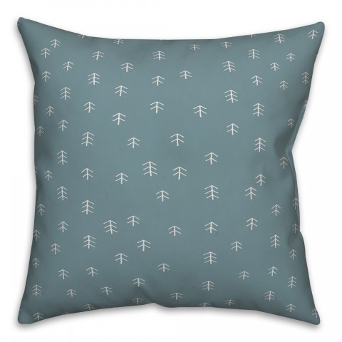 Scandinavian Trees in Blue Pillow