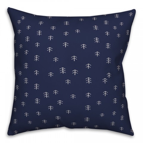 Scandinavian Trees in Blue Pillow