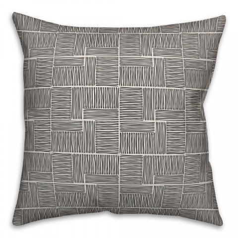 Blocks in Black Pillow