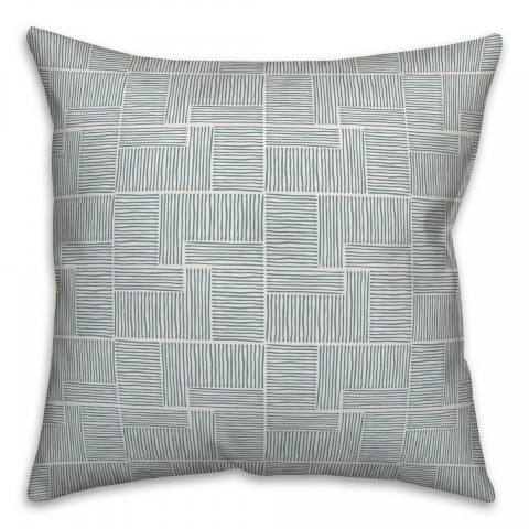 Blocks in Blue Pillow