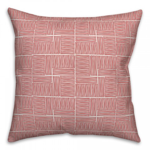 Blocks in Red Pillow