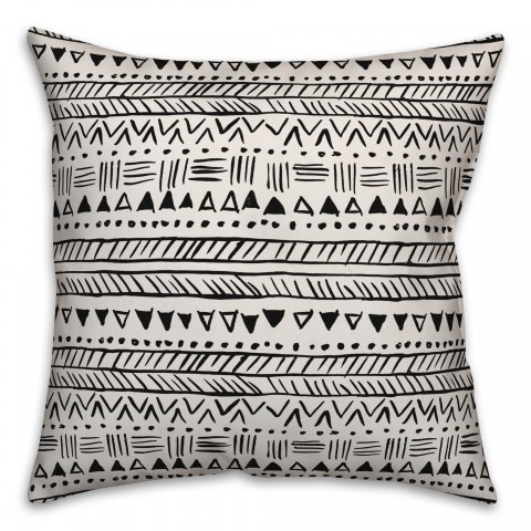 Tribal in Black Pillow