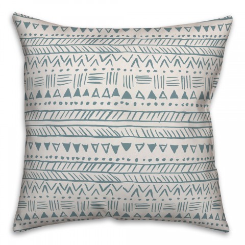 Tribal in Blue Pillow