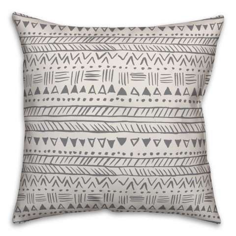 Tribal in Gray Pillow