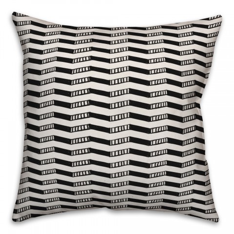 Chevron in Black Pillow