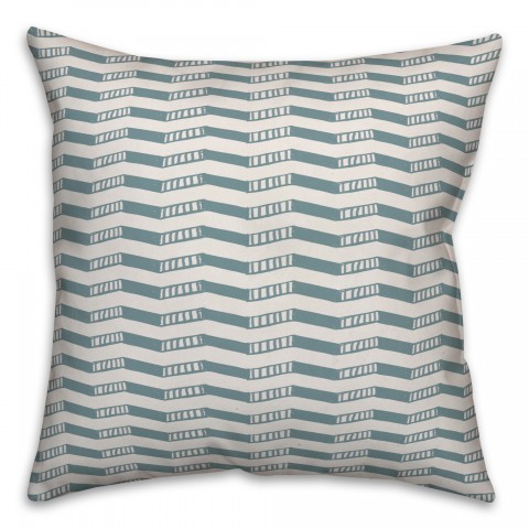 Chevron in Blue Pillow