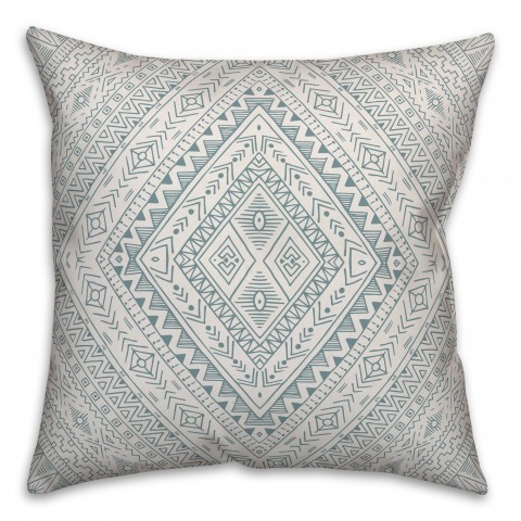 Aztec Diamond in Blue Pillow