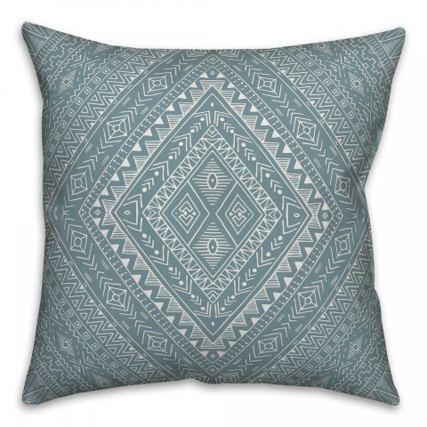 Aztec Diamond in Blue Pillow