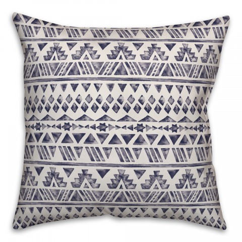 Aztec in Blue Pillow
